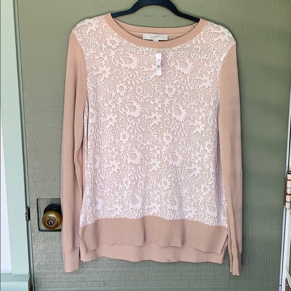 LOFT Sweaters - Sold NWT- ANN TAYLOR LOFT- tan sweater size large